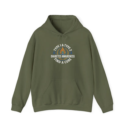 Type 1 & Type 2 Find a Cure Diabetes Awareness Hoodie