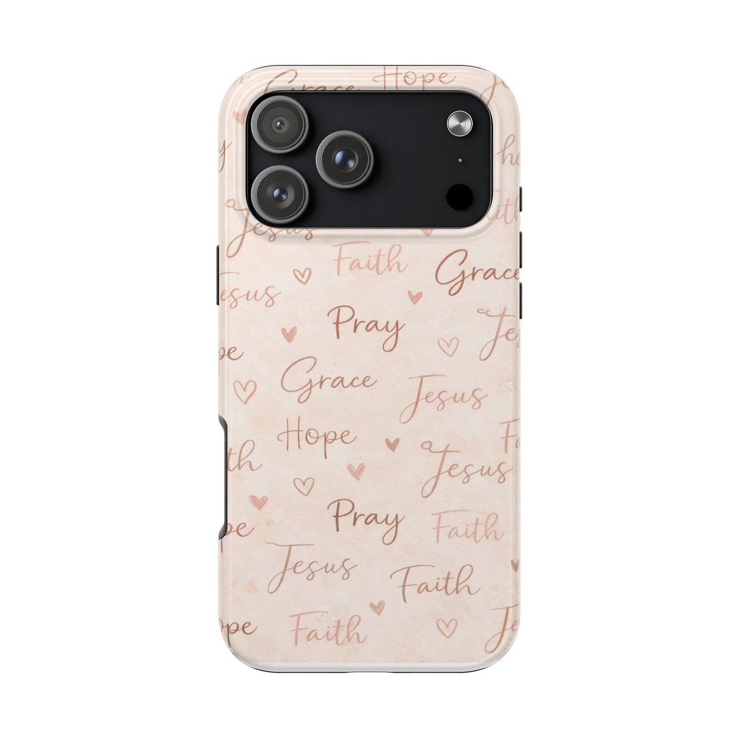 Pray Grace Hope Phone Case | Christian Floral iPhone Case