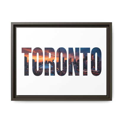 Toronto Cityscape Matte Canvas Framed Wall Art