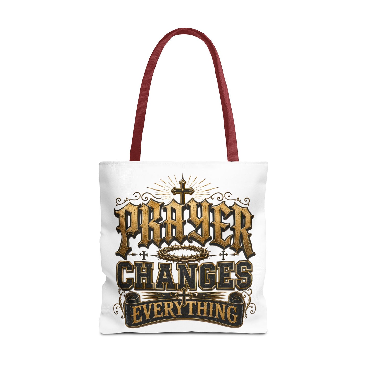 Prayer Changes Everything Tote Bag - Inspirational Christian Canvas Tote