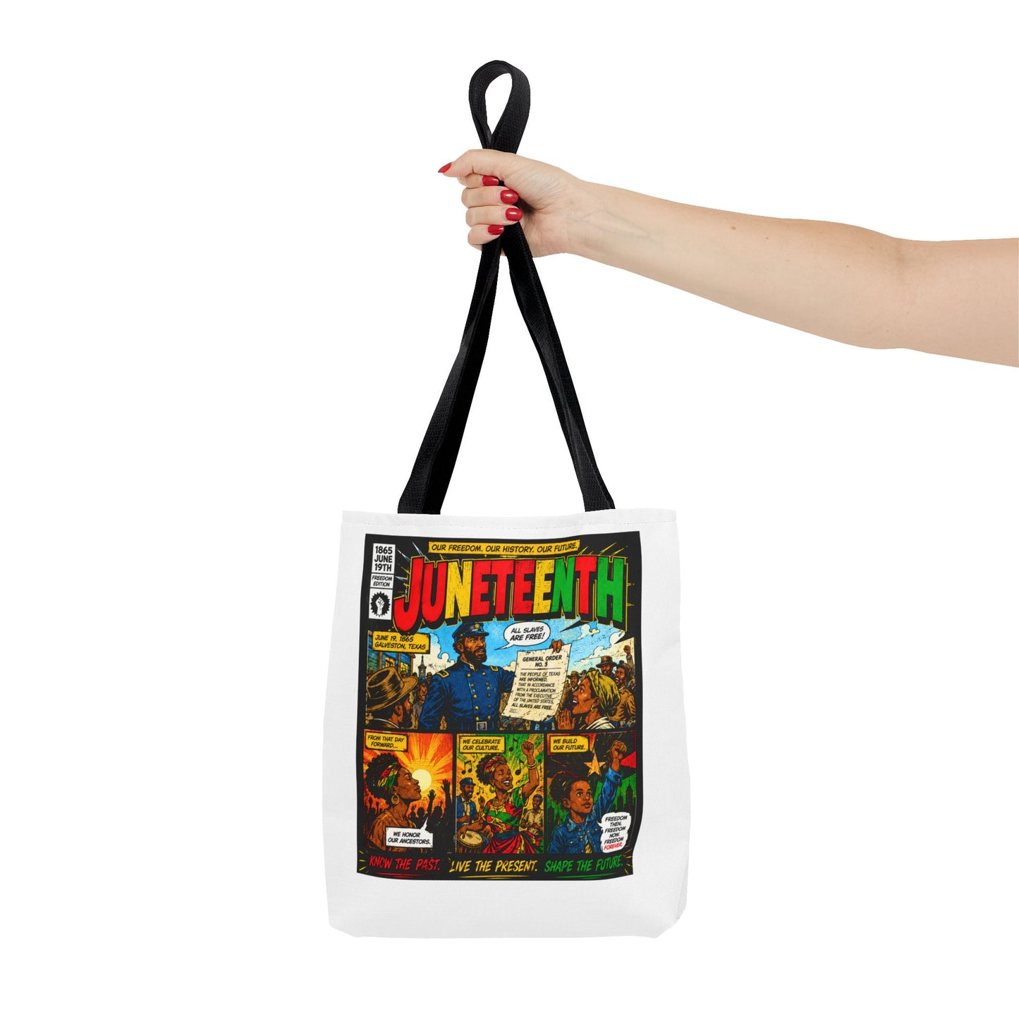 Juneteenth Comic Tote Bag — Vintage Panels Celebration Tote