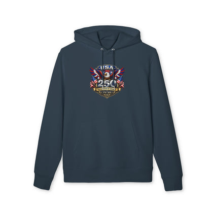 Patriotic USA 250th Anniversary Hoodie — Eagle Flag Emblem