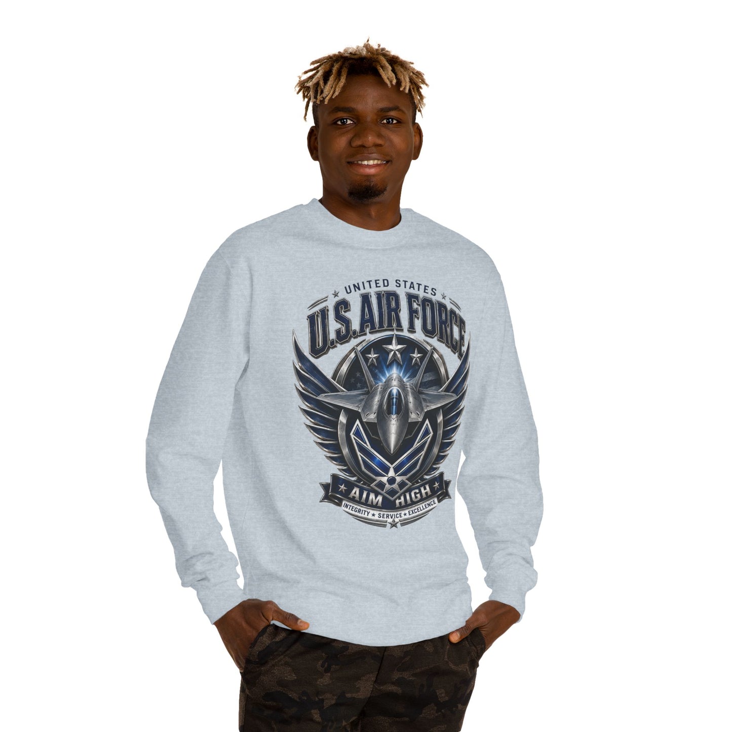 U.S. Air Force 'Aim High' Crewneck Sweatshirt — Military Aviation Graphic
