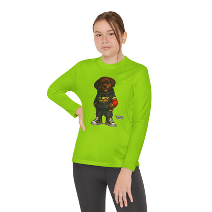 Kids Long Sleeve Tee — Rasta Teddy 'Black Excellence' Graphic