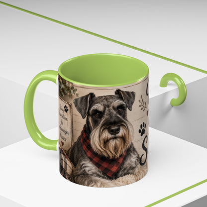 Standard Schnauzer Accent Coffee Mug — "Home Is Where My Standard Schnauzer Is"