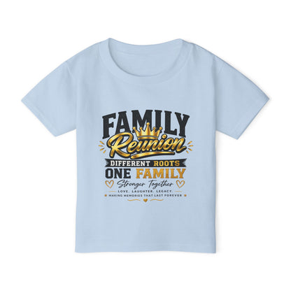 Family Reunion Toddler T‑Shirt — "Different Roots One Family" Kids Tee