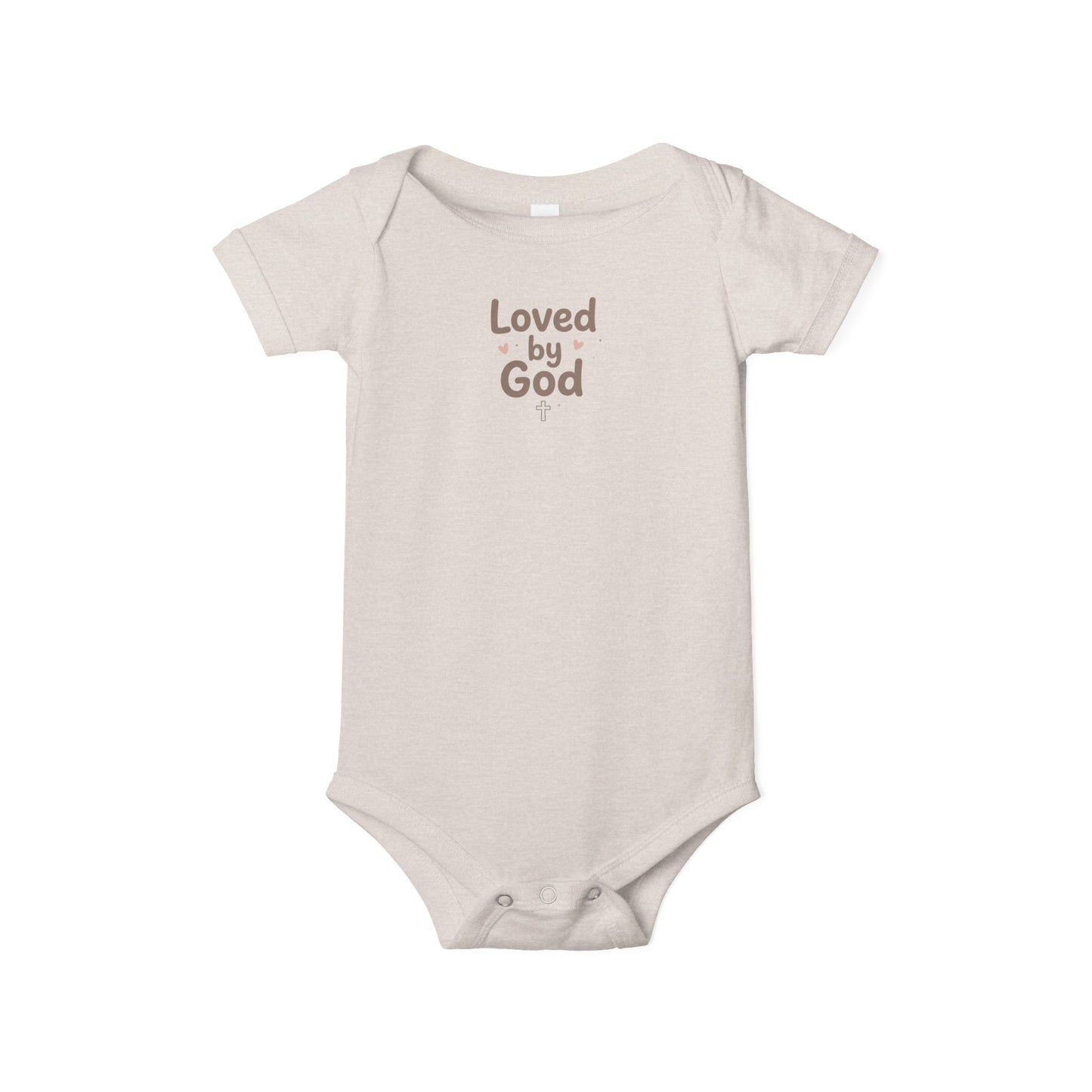 Loved by God Infant Onesie – Baby Bodysuit with Faith Message