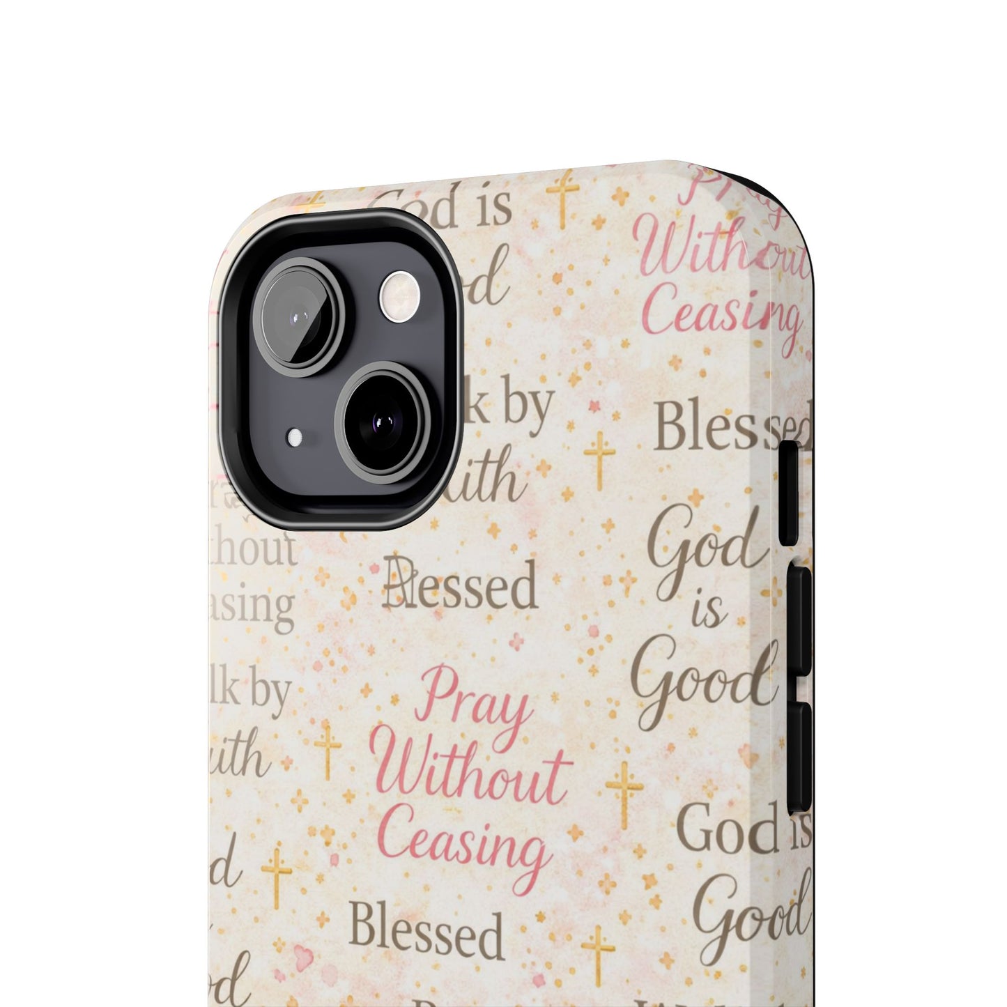 Pray Without Ceasing Phone Case | Christian floral iPhone Case