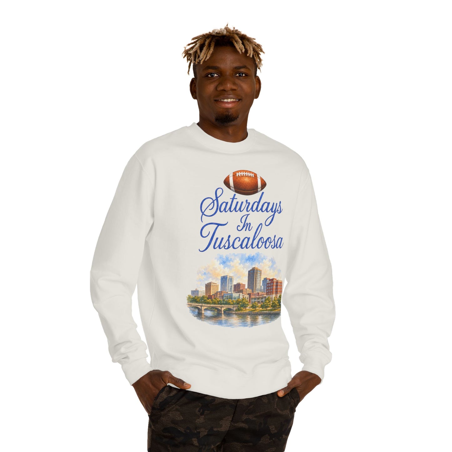 Saturdays in Tuscaloosa Crewneck Sweatshirt — Football City Skyline Pullover