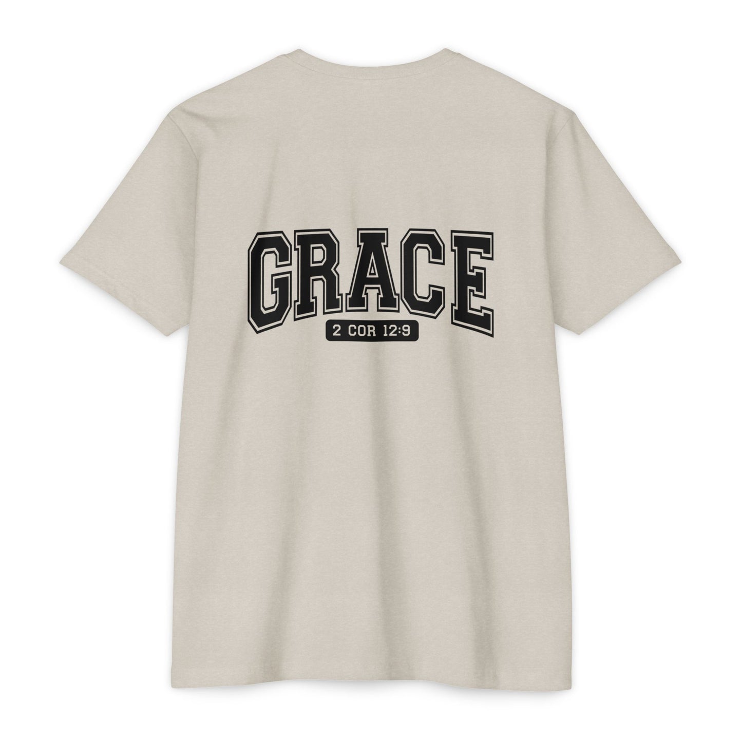 Grace T-Shirt — Faith Graphic Tee ("GRACE" with 2 Cor 12:9)