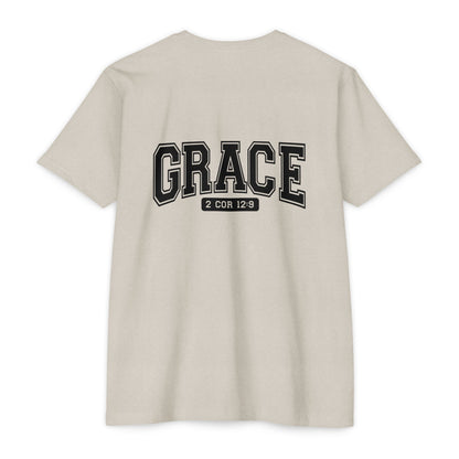 Grace T-Shirt — Faith Graphic Tee ("GRACE" with 2 Cor 12:9)