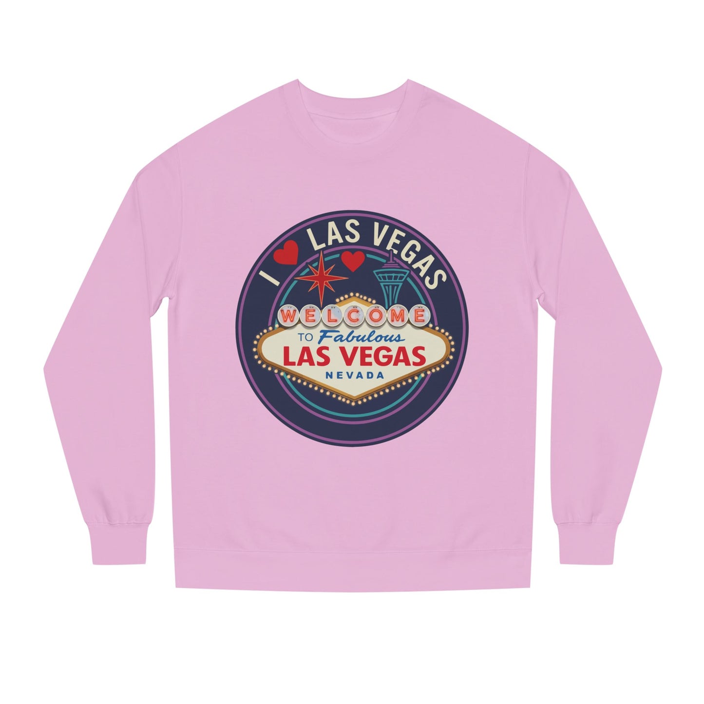 Las Vegas Welcome Sign Sweatshirt – Retro "I  Las Vegas" Crewneck