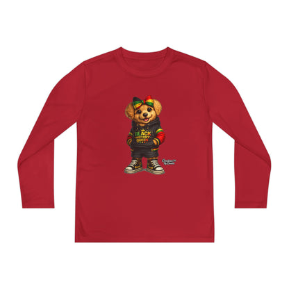 Youth Long Sleeve Tee — Rasta Bear 'Black History' Graphic