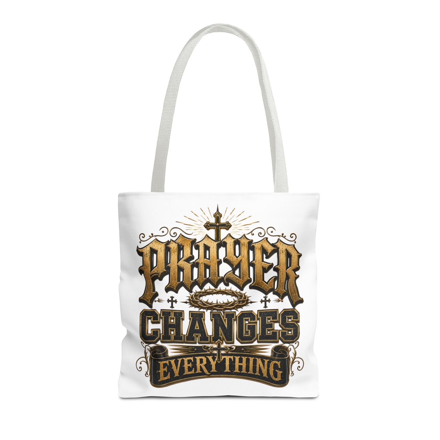 Prayer Changes Everything Tote Bag - Inspirational Christian Canvas Tote
