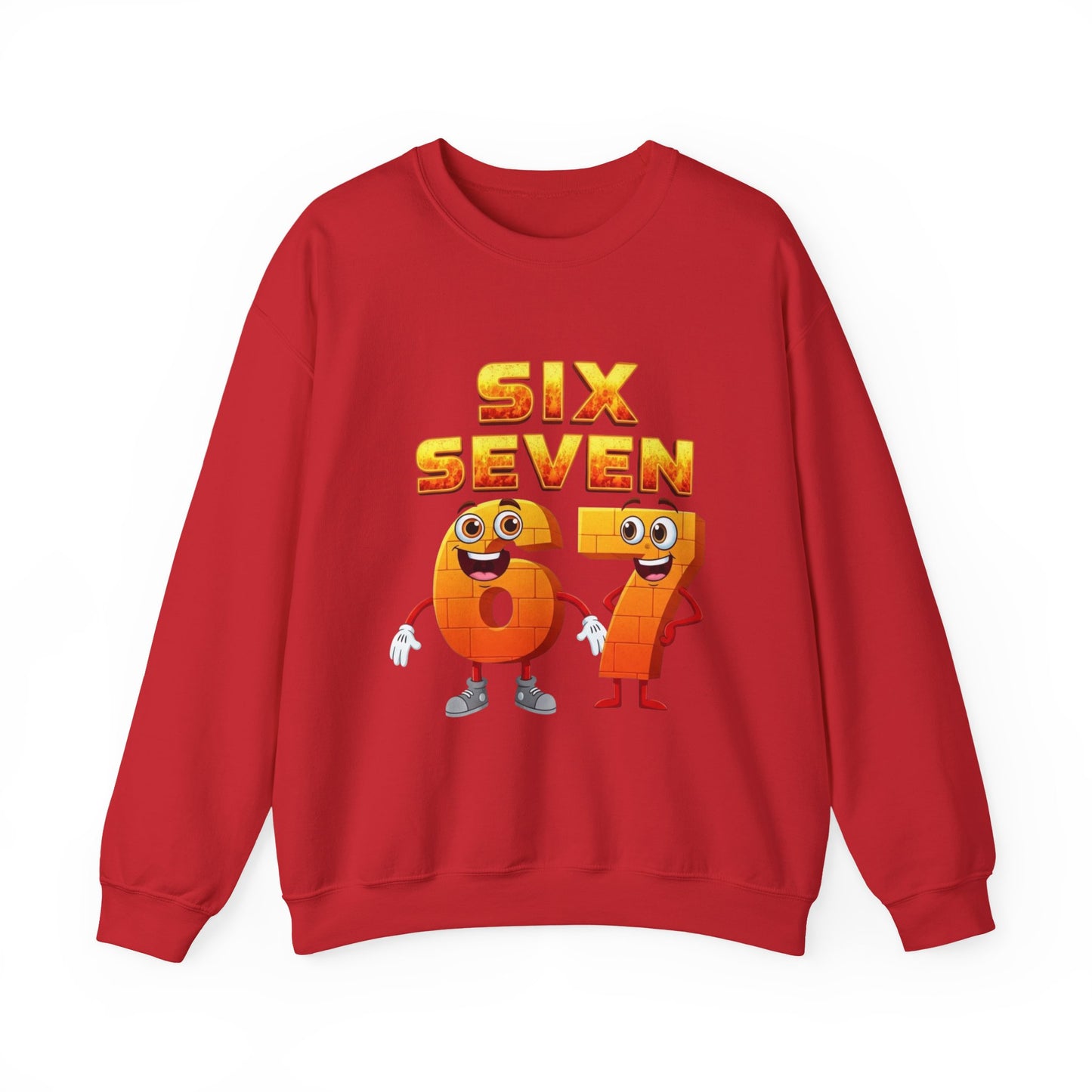 Six Seven 67 Cartoon Graphic Sweatshirt