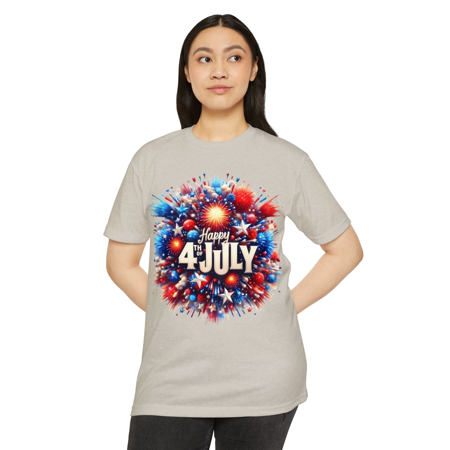 Happy 4th of July T-Shirt — Patriotic Fireworks Tee