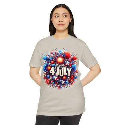 Happy 4th of July T-Shirt — Patriotic Fireworks Tee