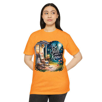 Be Still and Know T-Shirt — Cozy Porch & Moonlight Faith Tee