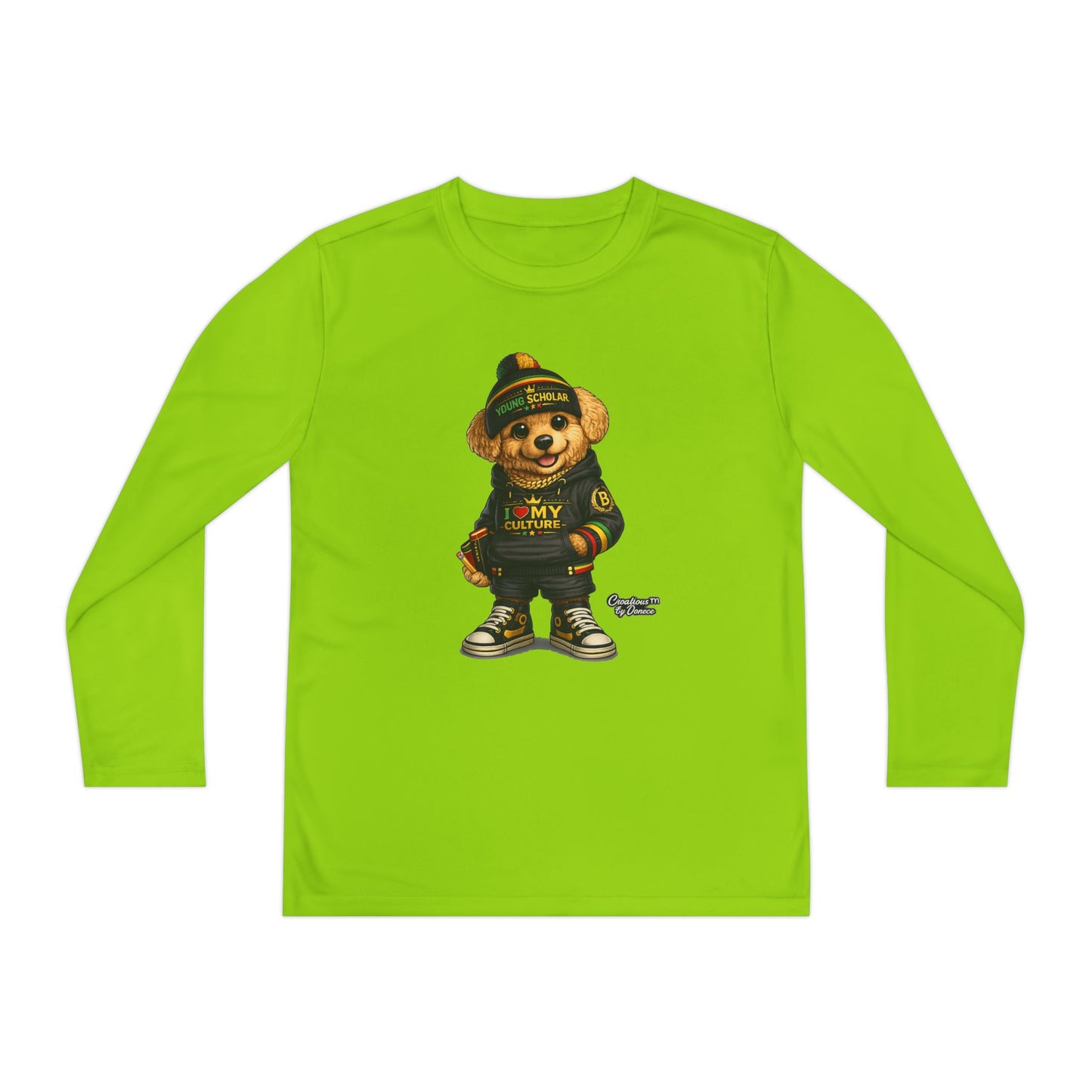 Youth Long Sleeve Tee — Streetwear Teddy Bear Graphic