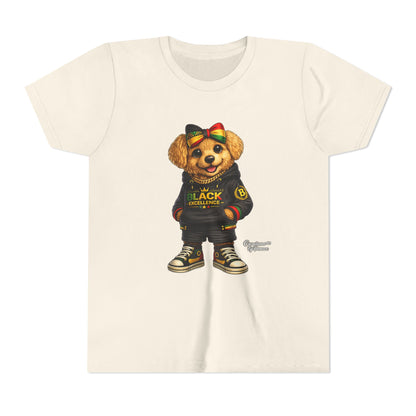 Youth Tee — Rasta Teddy "Black Excellence" Graphic Shirt