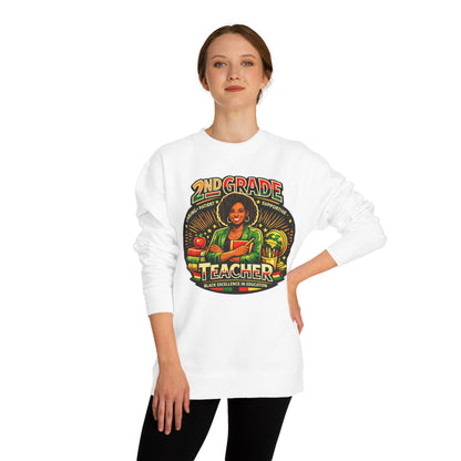 2nd Grade Teacher Sweatshirt — Proud Black Educator Crewneck