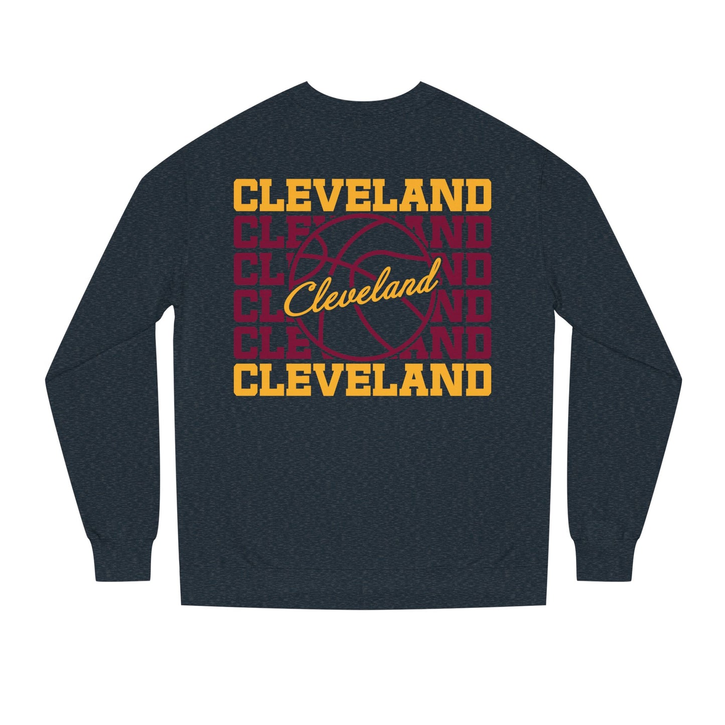 Cleveland Basketball Crewneck Sweatshirt – Retro Script Hoop Design