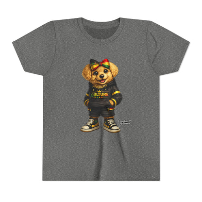 Youth Tee — Cute Rasta Bear "Culture" Graphic Kids T-Shirt