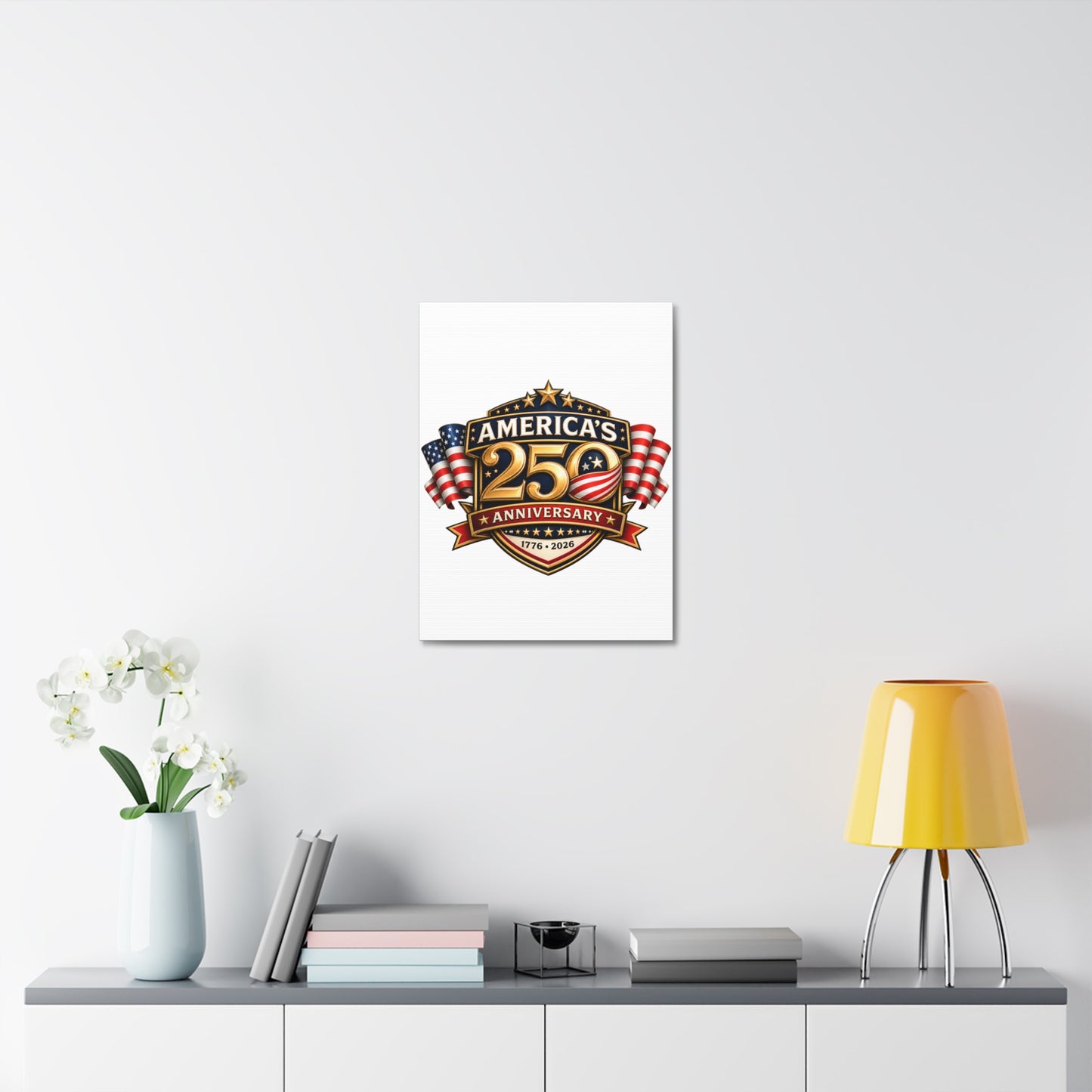 America’s 250th Anniversary Stretched Canvas – 1776–2026 Patriotic Wall Art