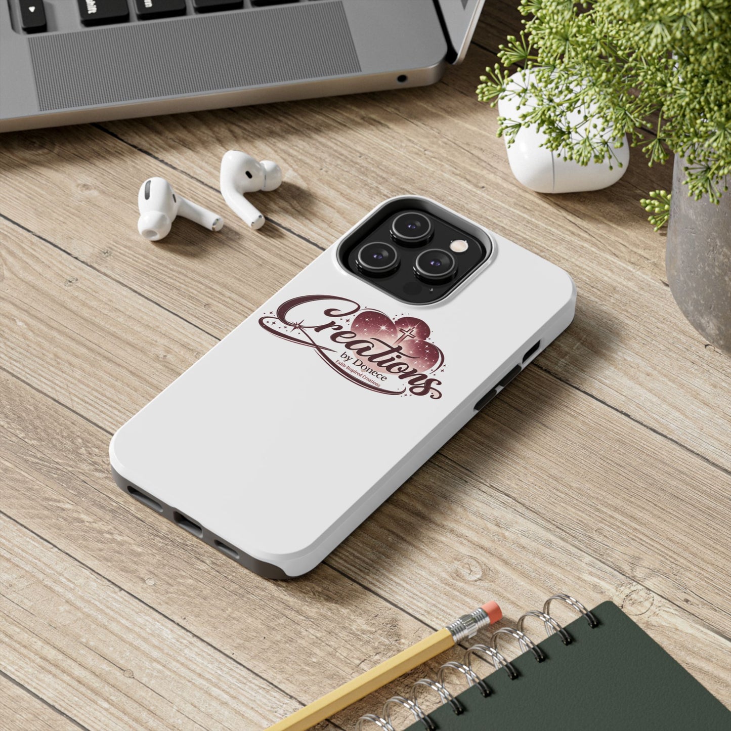 Tough Phone Case — "Creations by Donece" Logo Protective Phone Cover