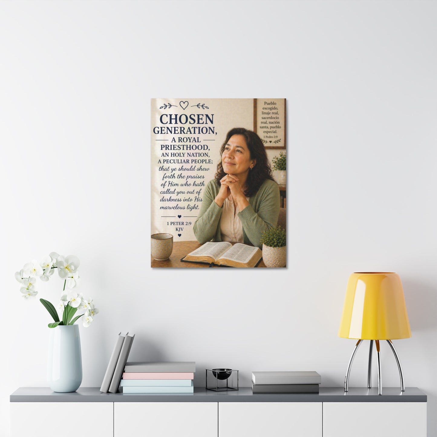 Stretched Canvas — "Chosen Generation" Inspirational Scripture Wall Art (1 Peter 2:9)