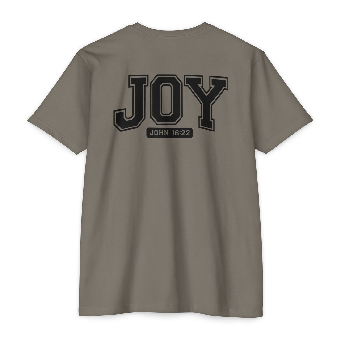 Joy T-Shirt – Christian Scripture John 16:22 College-Style Tee