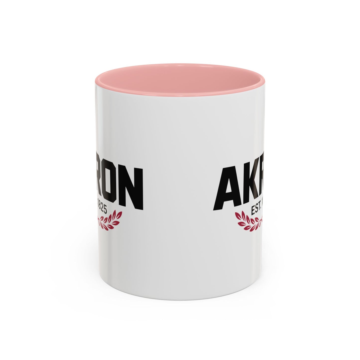 Akron Est. 1825 Accent Coffee Mug — Vintage City Pride Ceramic Mug