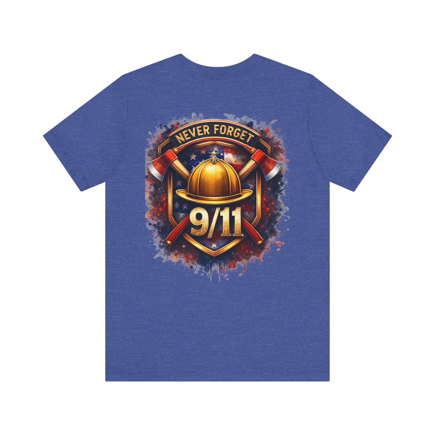 Never Forget 9/11 T‑Shirt — Firefighter Tribute Tee