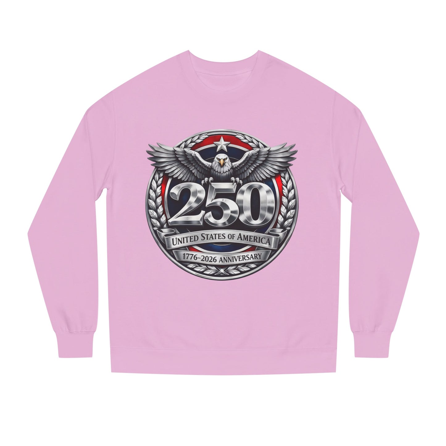 250th USA Anniversary Sweatshirt — Eagle Emblem 1776–2026 Commemorative Crewneck