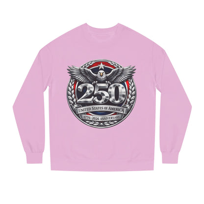 250th USA Anniversary Sweatshirt — Eagle Emblem 1776–2026 Commemorative Crewneck