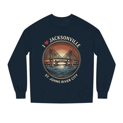 Jacksonville Crewneck Sweatshirt — I  Jacksonville St. Johns River City Graphic