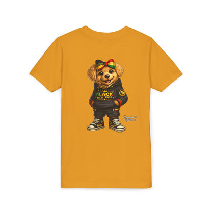 Youth Tee — Rasta Teddy "Black Excellence" Graphic Shirt