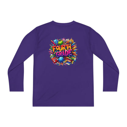 Fourth Grade Long Sleeve Tee — Colorful School Kids Shirt