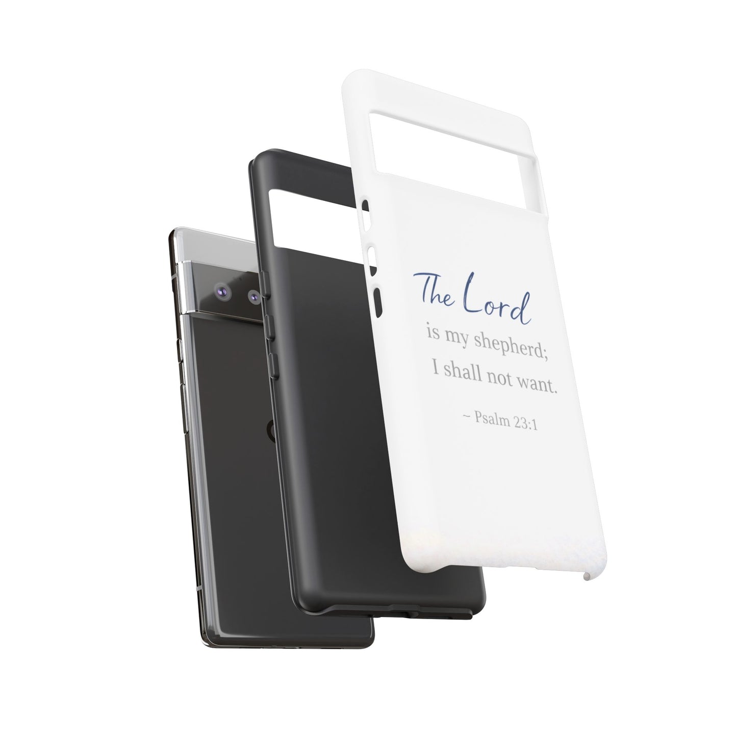 Psalm 23:1 Phone Case — "The Lord is my shepherd; I shall not want" Christian Protective Cover