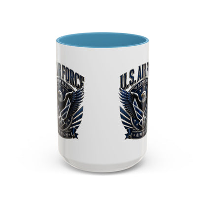 U.S. Air Force Eagle Coffee Mug – "Aim High" Accent Ceramic Mug (11/15oz)