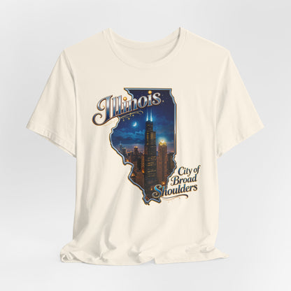 Illinois State Tee — 'City of Broad Shoulders' Chicago Skyline T-Shirt