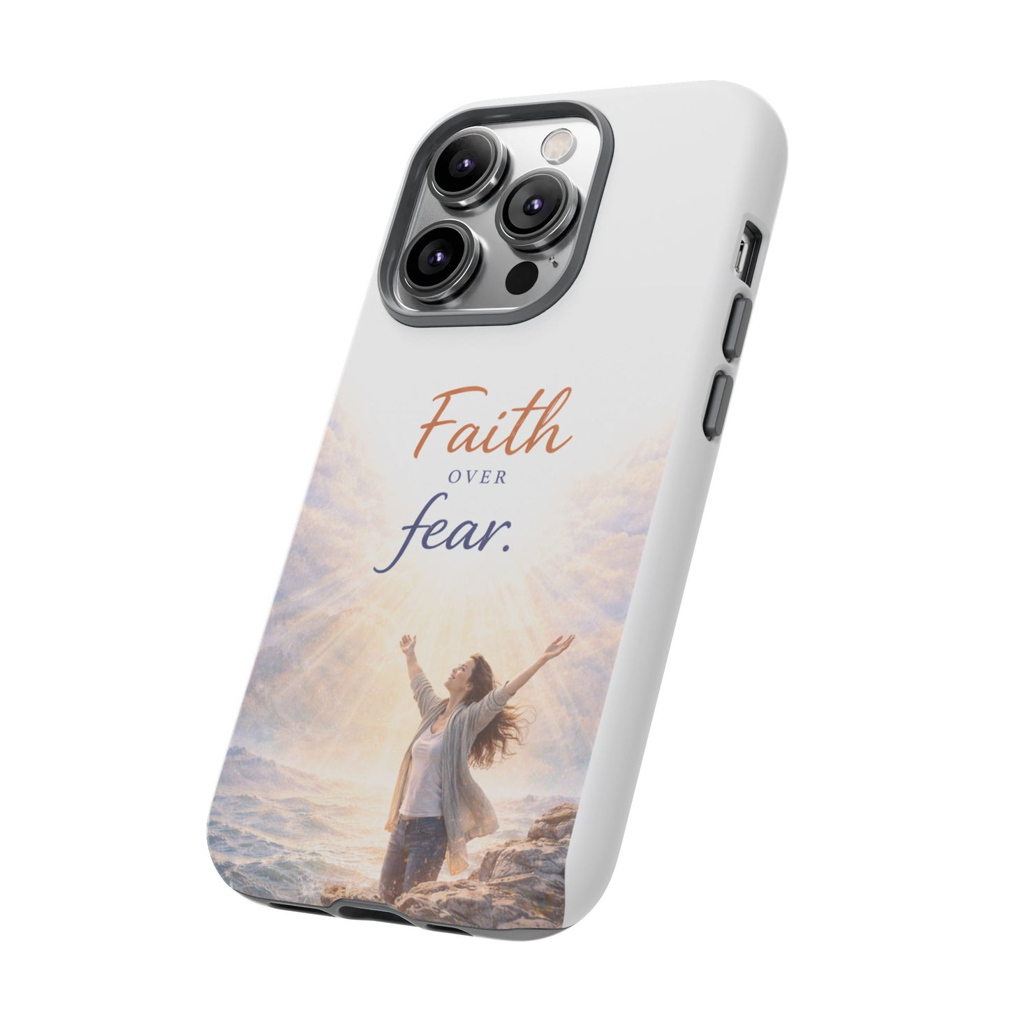 Faith Over Fear Phone Case — Inspirational Christian iPhone Cover