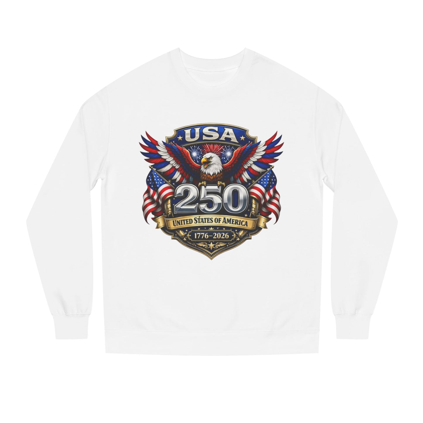 USA 250th Anniversary Eagle Sweatshirt — 1776-2026 Patriotic Crewneck