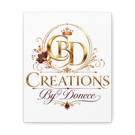 Canvas Wall Art – 'CBD Creations By Donece' Gold Logo Stretched Canvas