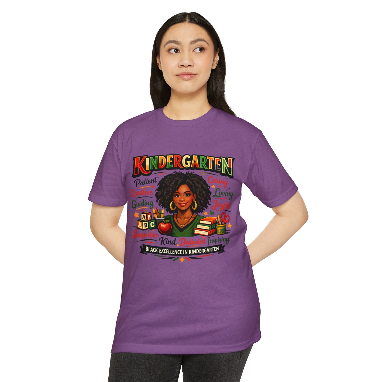 Kindergarten Teacher T-Shirt – Black Excellence in Kindergarten Design