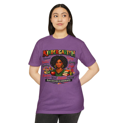 Kindergarten Teacher T-Shirt – Black Excellence in Kindergarten Design