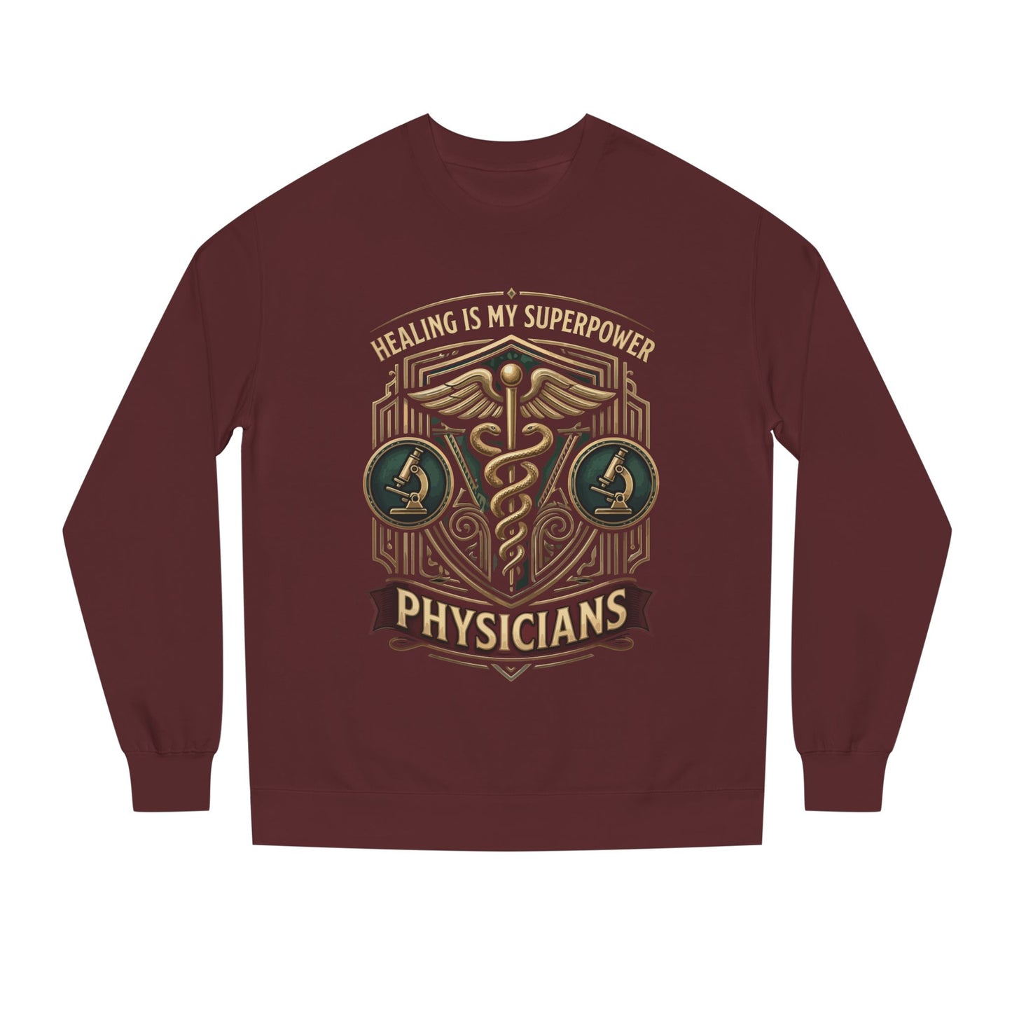 Physicians Caduceus Sweatshirt — "Healing Is My Superpower" Medical Crewneck
