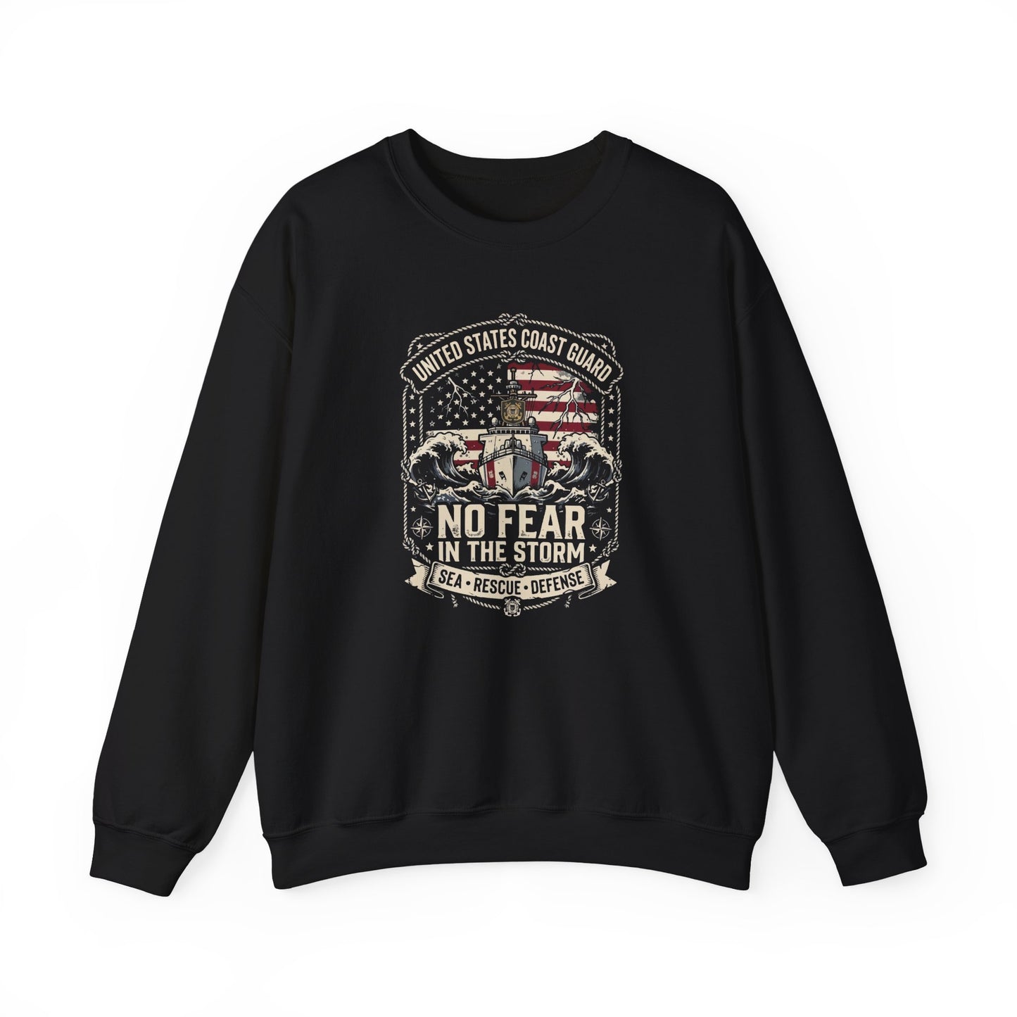 United States Coast Guard No Fear in the Storm Sweatshirt