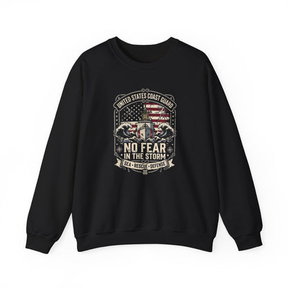 United States Coast Guard No Fear in the Storm Sweatshirt