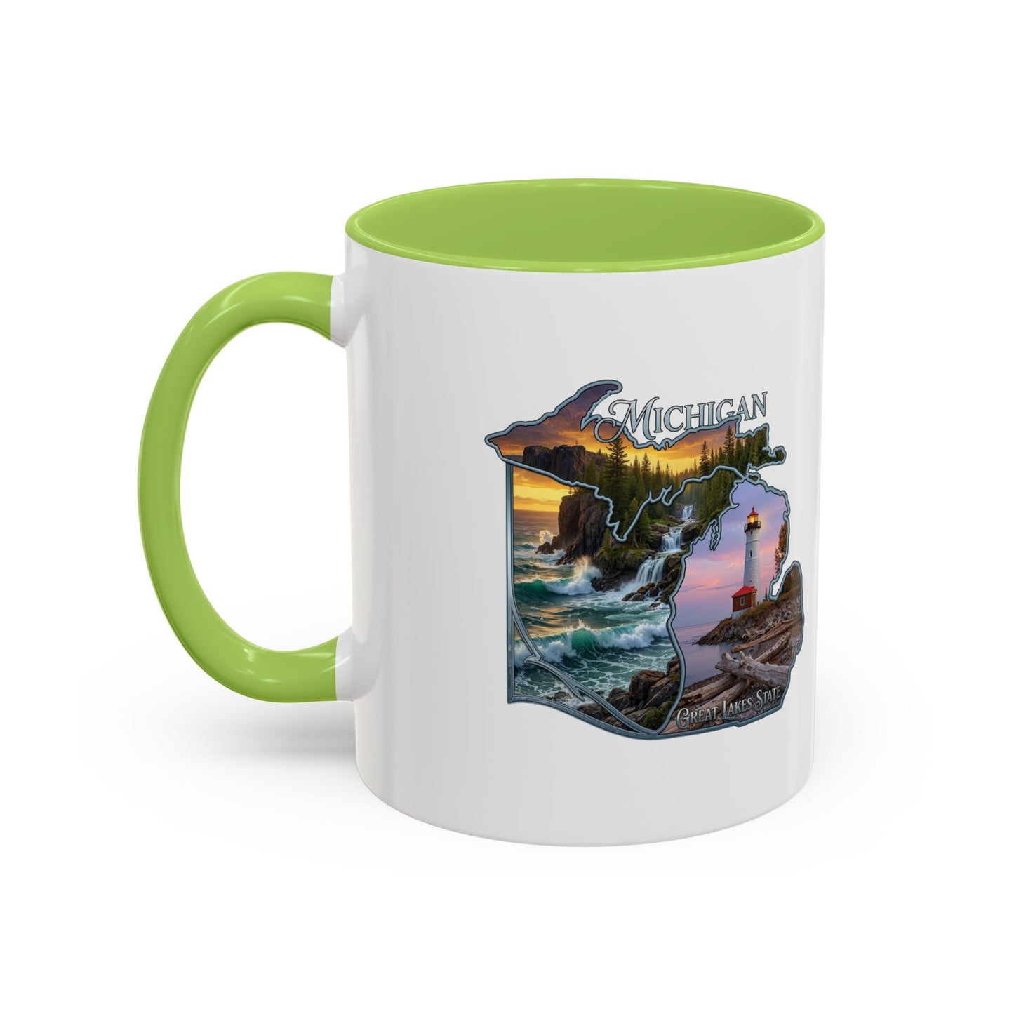 Michigan Lighthouse Coffee Mug — Scenic Great Lakes Accent Mug (11/15oz)